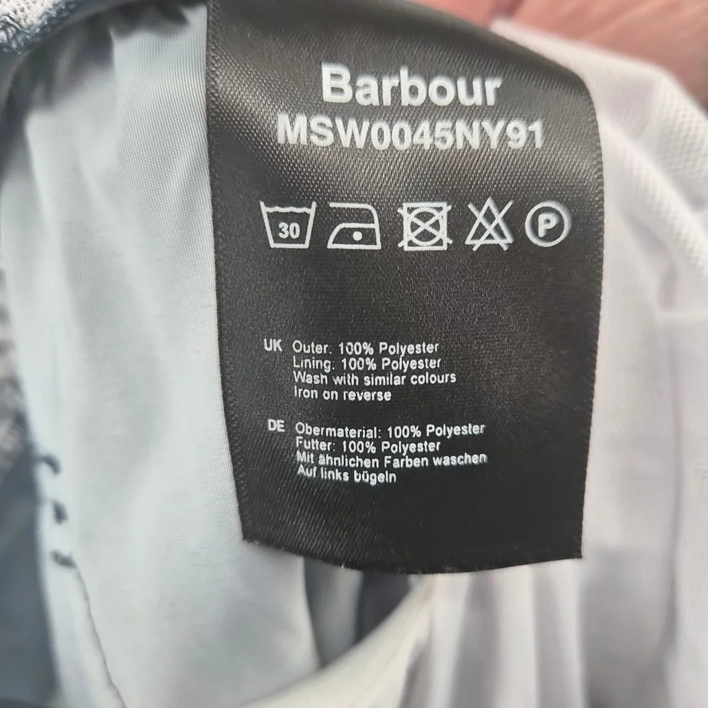 Barbour Mens Blue Striped Colorblock Swim Shorts MSW0045NY91 Size M